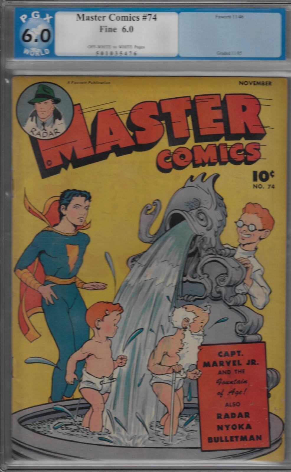 MASTER COMICS #74-PGX 6.0  1946 FAWCETT SUPERHERO COMIC