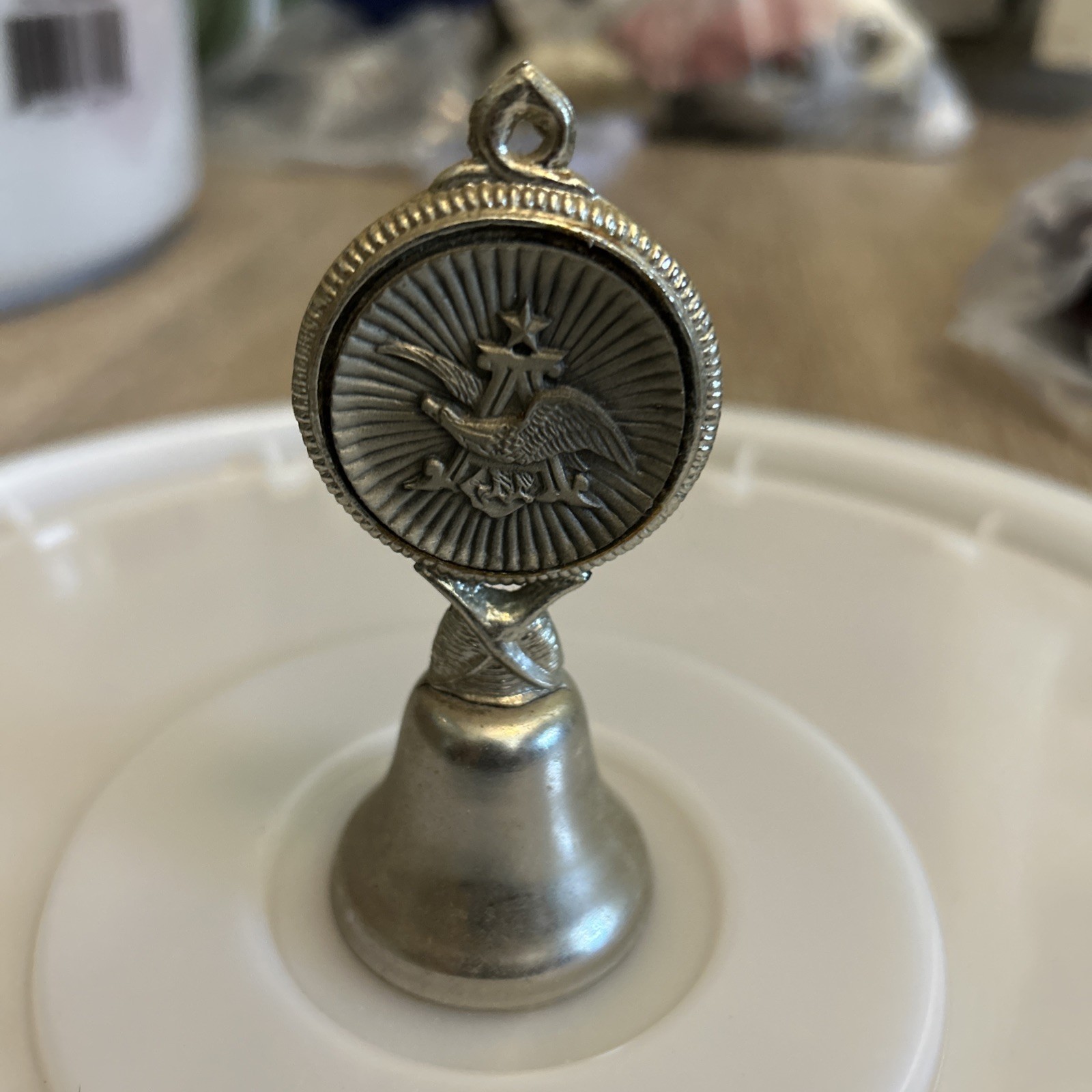 Rare Anheuser Busch Beer Souvenir Silver Tone Bell 1985 St. Louis Missouri