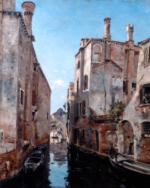 Surroundings of the Church San Sebastian Venice 1892 Old Photo