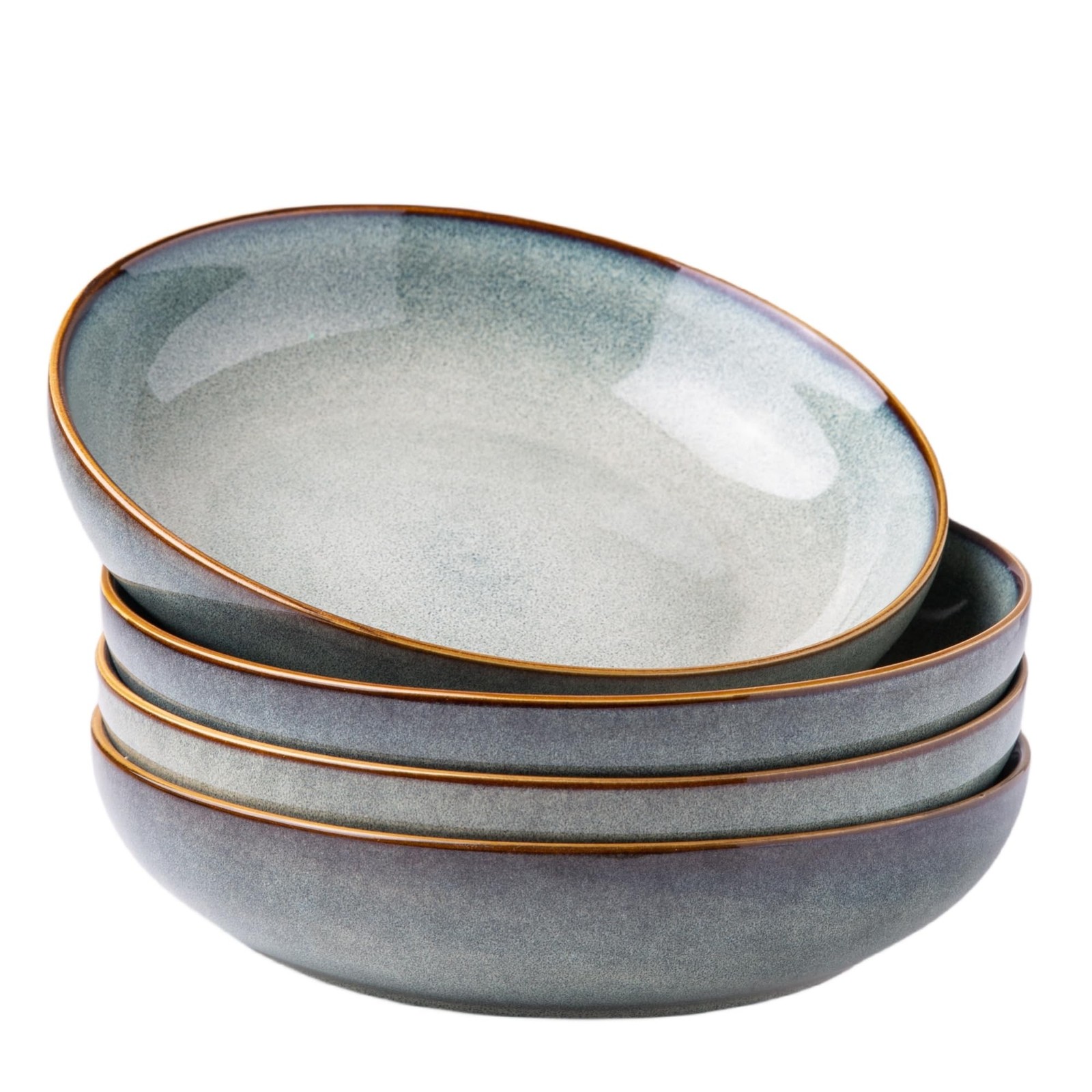 AmorArc 8.5’’ Ceramic Pasta Bowls Set of 4, 36oz Large Stoneware Bow AmorArc 8.5’’ Ceramic Pasta Bowls Set of 4, 36oz Large Stoneware Bow