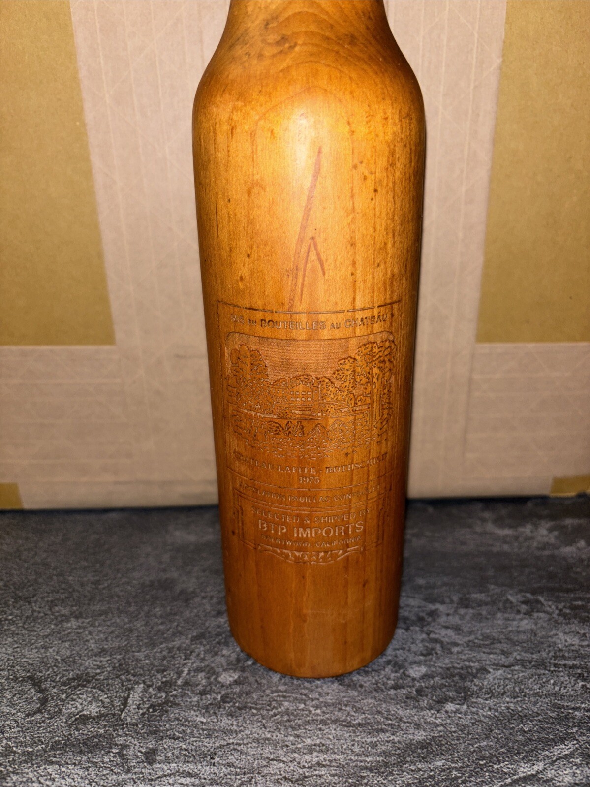 Vintage Unique 1975 Chateau Lafite Wine Bottle BTP Imports Pepper Mill 14