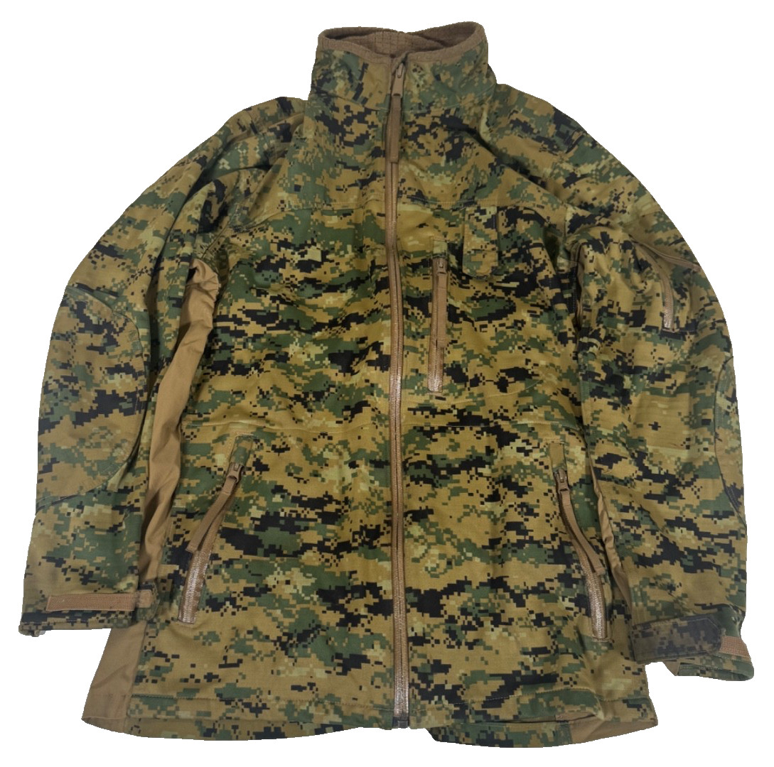 USMC Short Bark Combat Woodland Jacket Soft Shell MARPAT Small Regular * RARE *