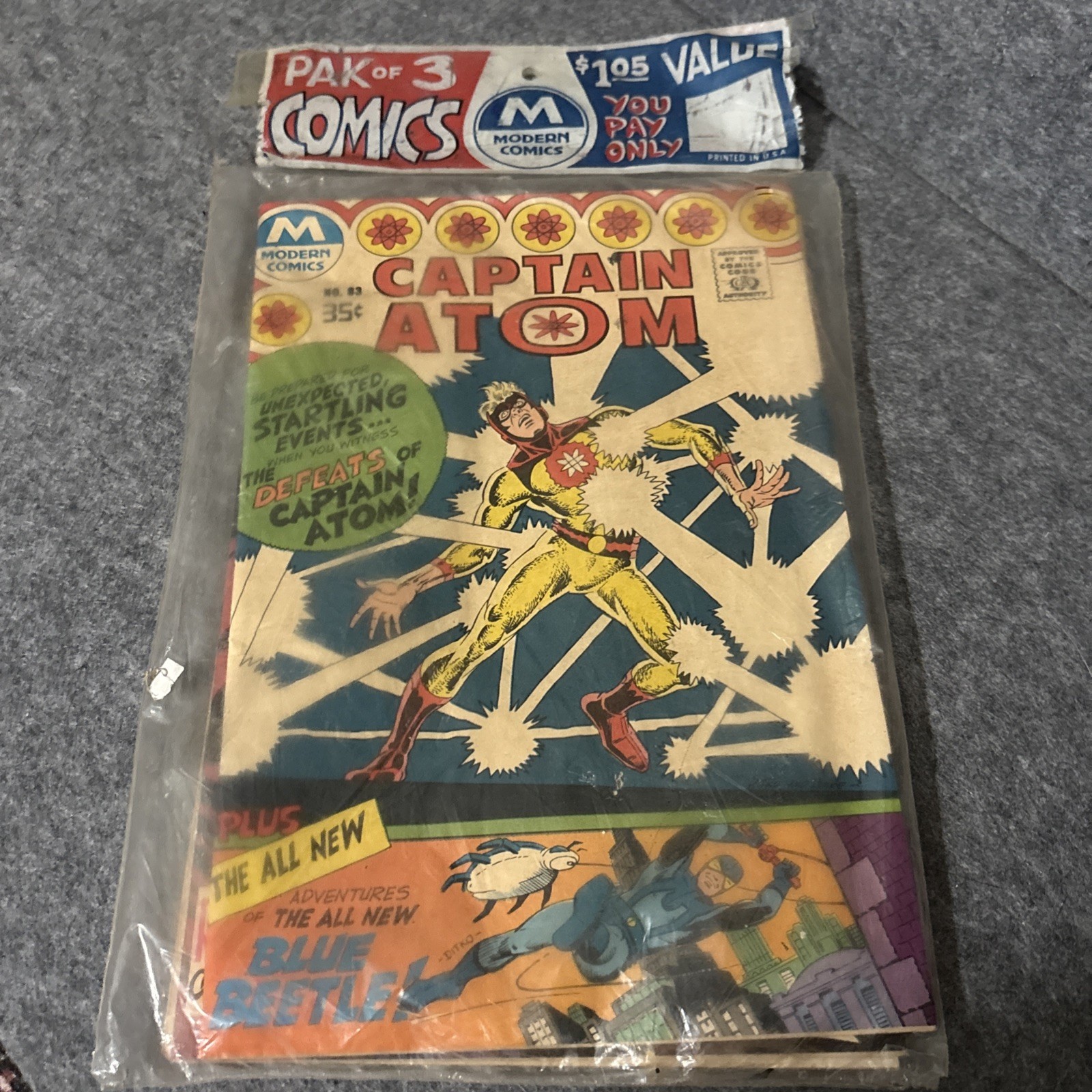 Modern Comics Pak Of 3 Captain Atom 87 RARE  Blue Beetle STILL IN PACKAGE