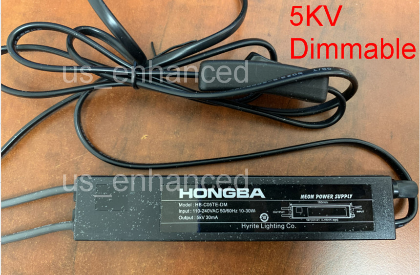Dimmable Transformer Neon Light Sign Power Supply 5KV 30MA Includes a Dimmer
