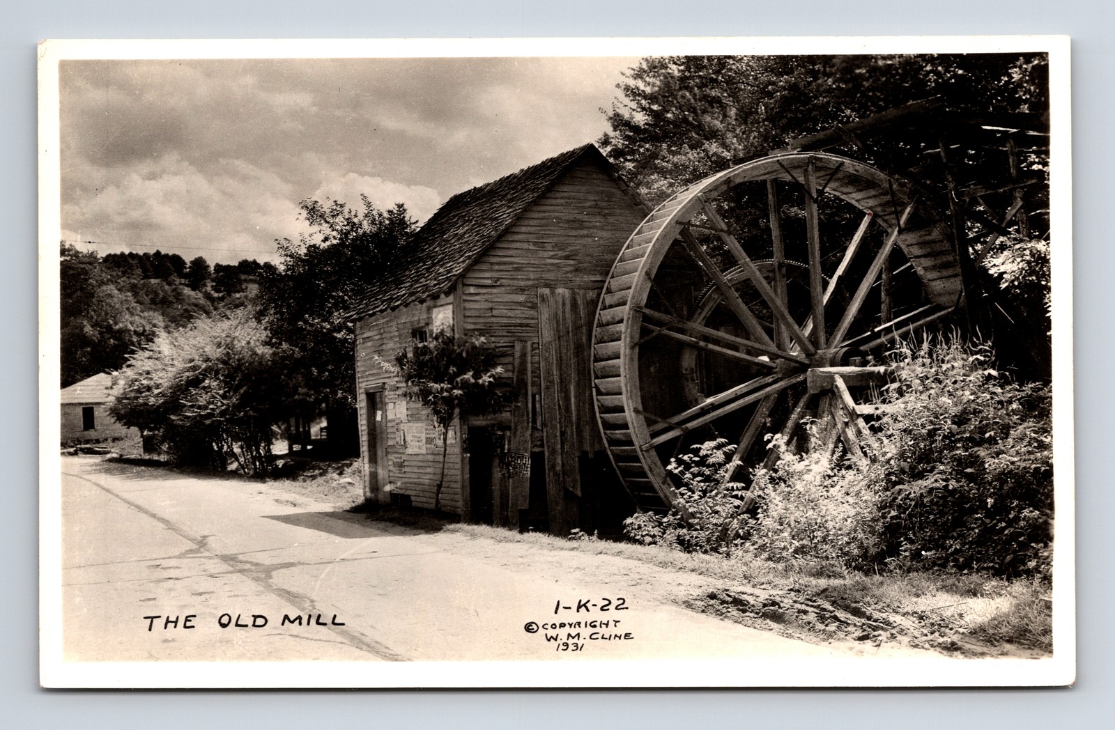 c1931 CLINE PHOTO RPPC The Old Mill Bryson City North Carolina NC Postcard