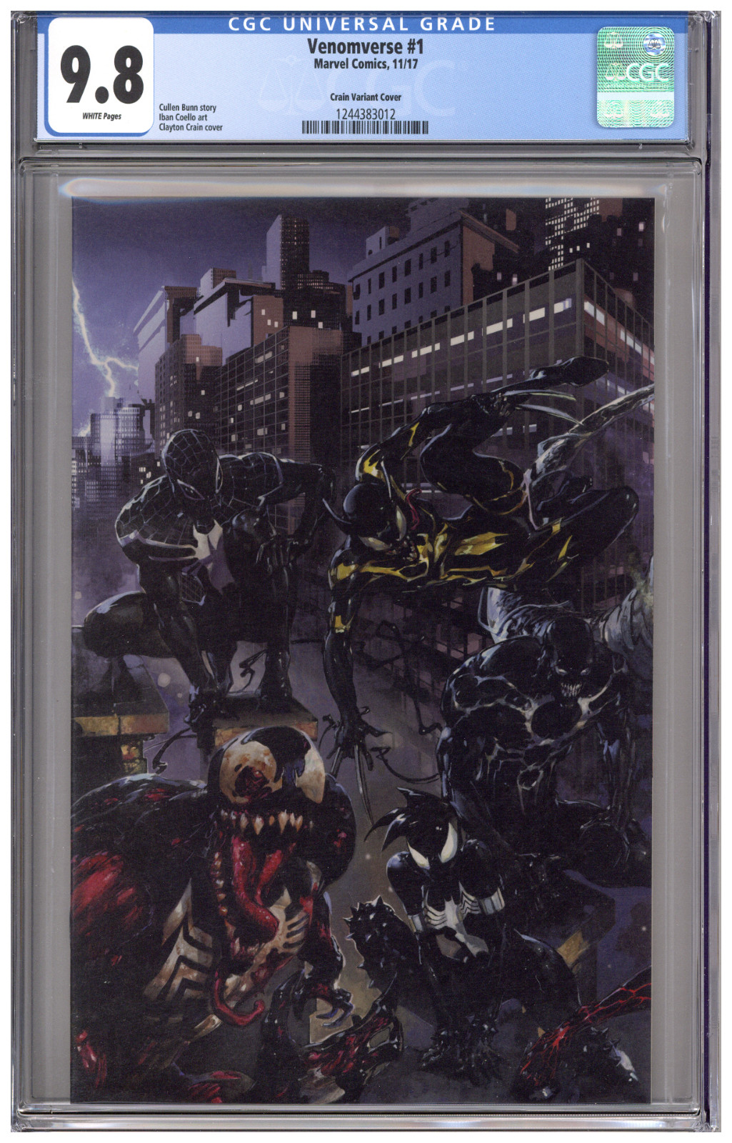 Venomverse #1 CGC 9.8 Clayton Crain Virgin Variant Cover Edition Connecting 1-5