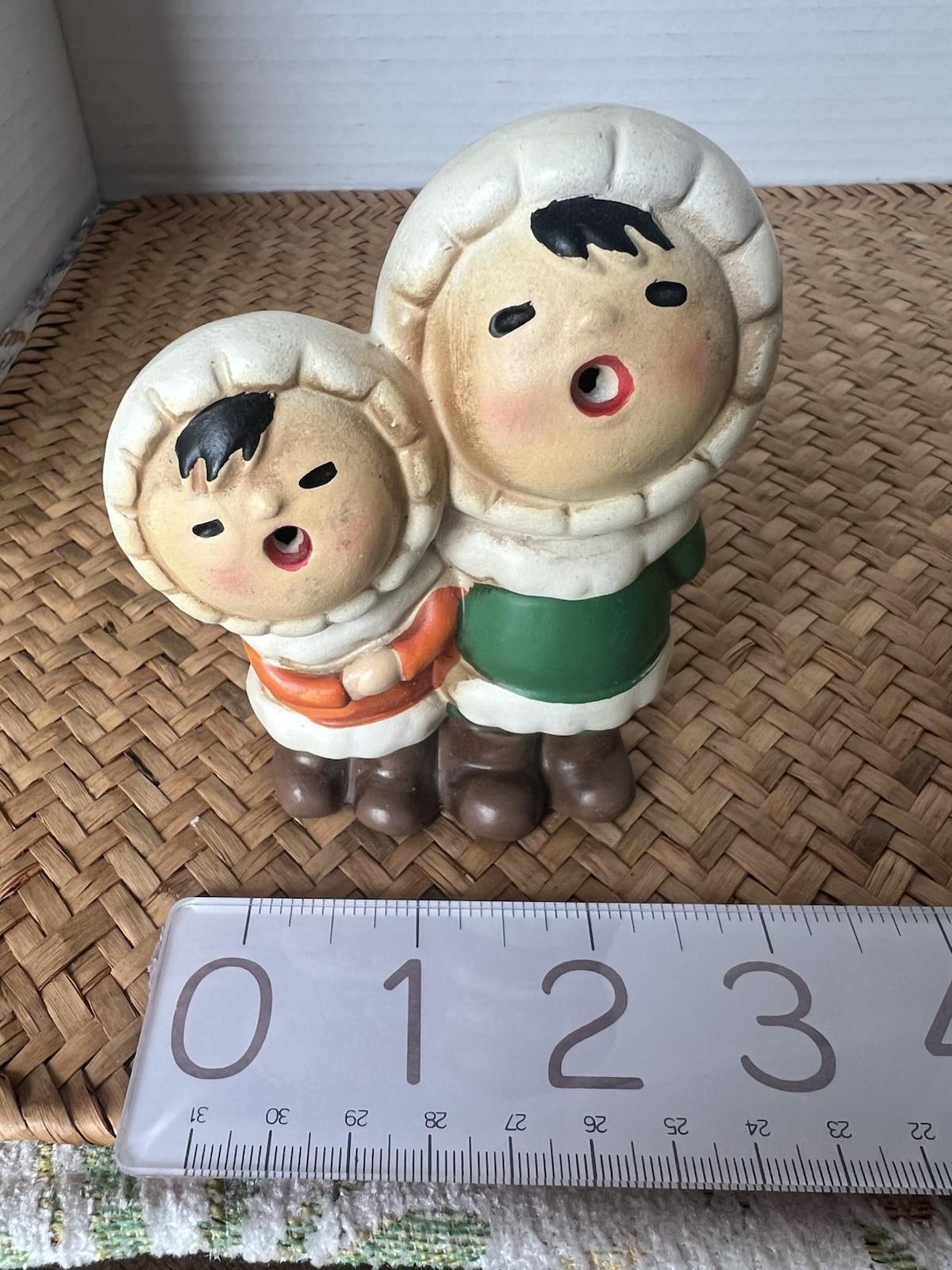 Japan World Gift Hand Painted 1958 Figurine Singing Eskimo World Fair Souvenir