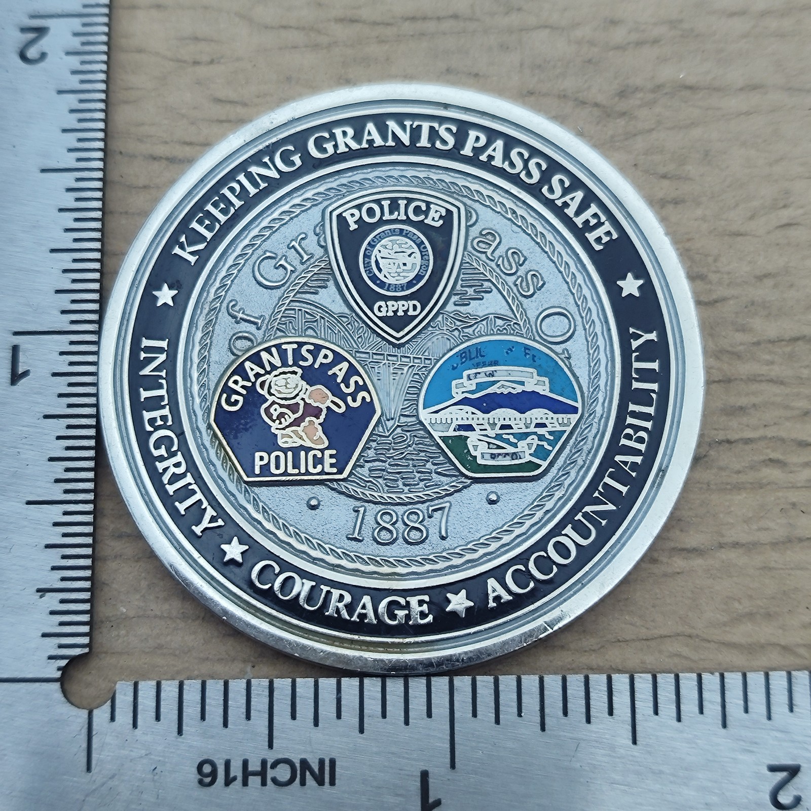 Grants Pass Police Department Challenge Coin