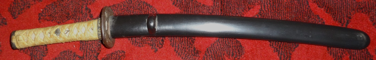 Original Old Japanese  Nagamaki style Wak  Wild Hamon BIG sword  Original