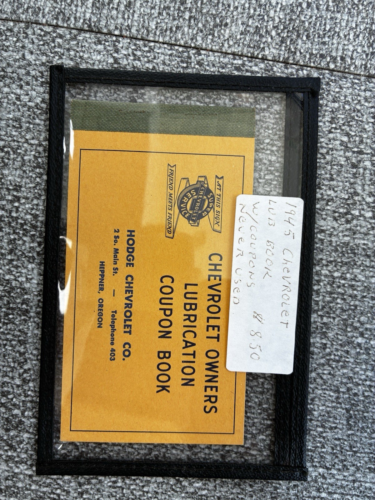 1945 Chevy Lubrication Coupon Book