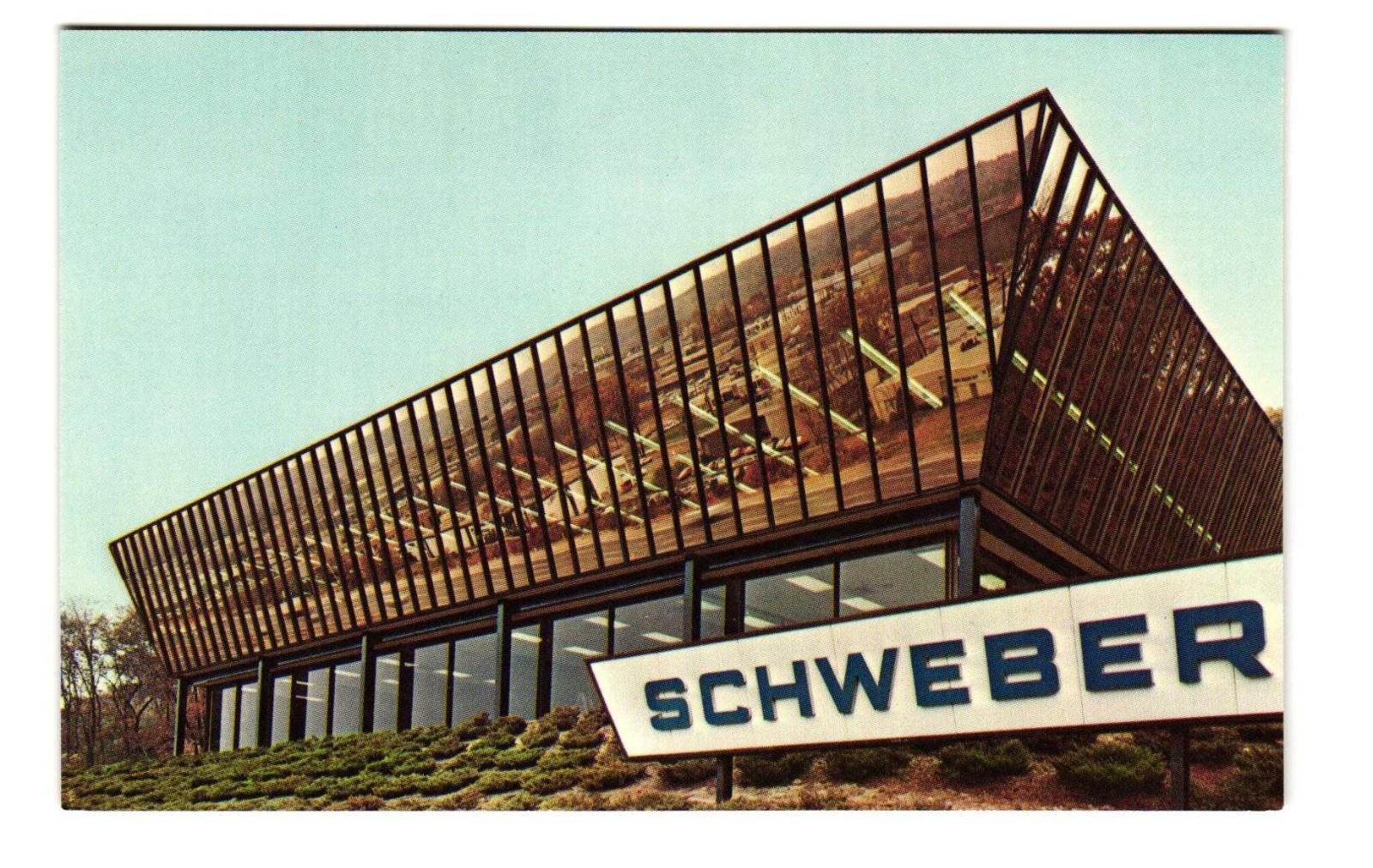 SCHWEBER electronics Waltham MA vintage postcard unposted
