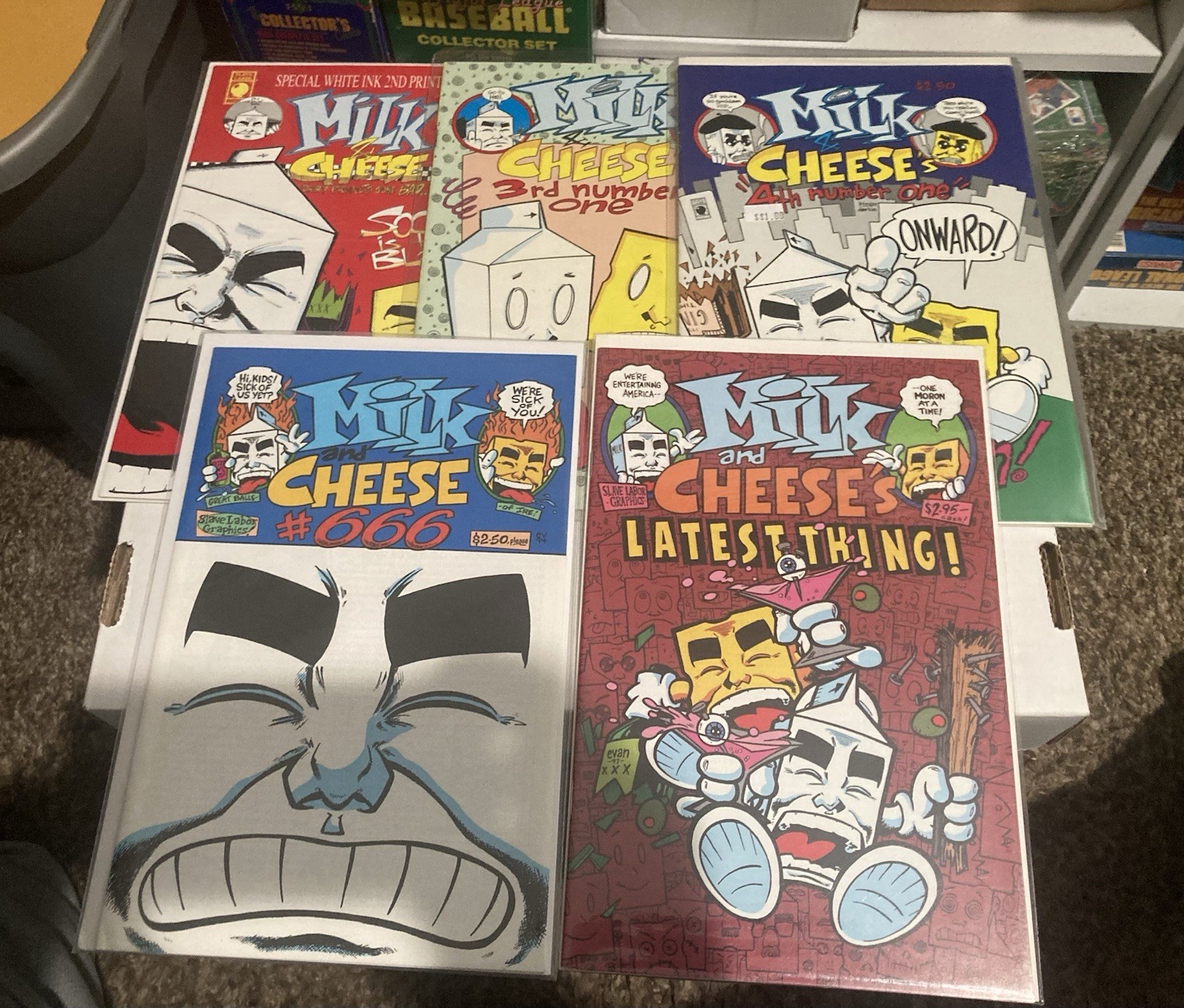Milk and Cheese #1 2nd Print, 3, 4, 6, 7 1st Prints Slave Labor Evan Dorkin