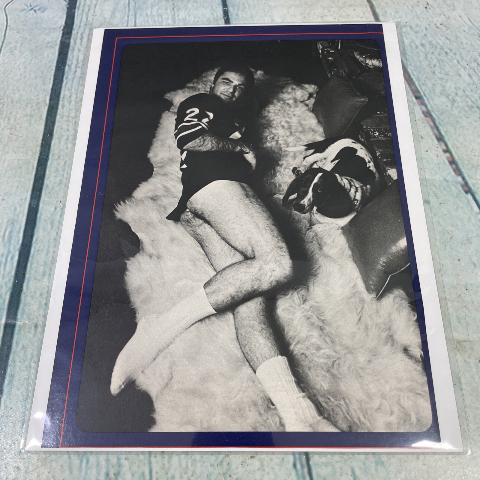 1972 Sexy Burt Reynolds and Dog Vintage Print Ad/Poster Pinup Art Magazine Page