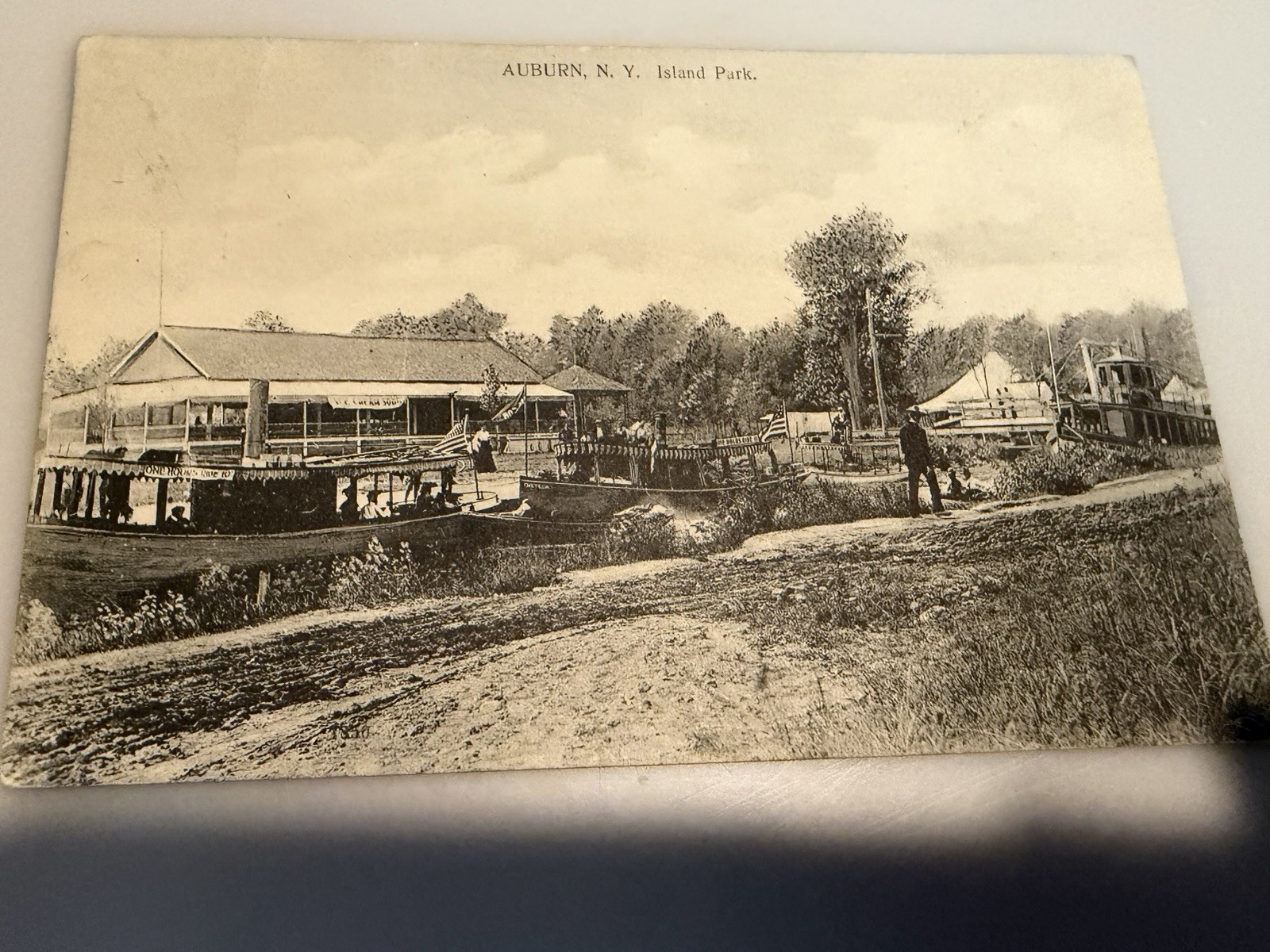 1909 POSTCARD, AUBURN, N.Y. ISLAND PARK