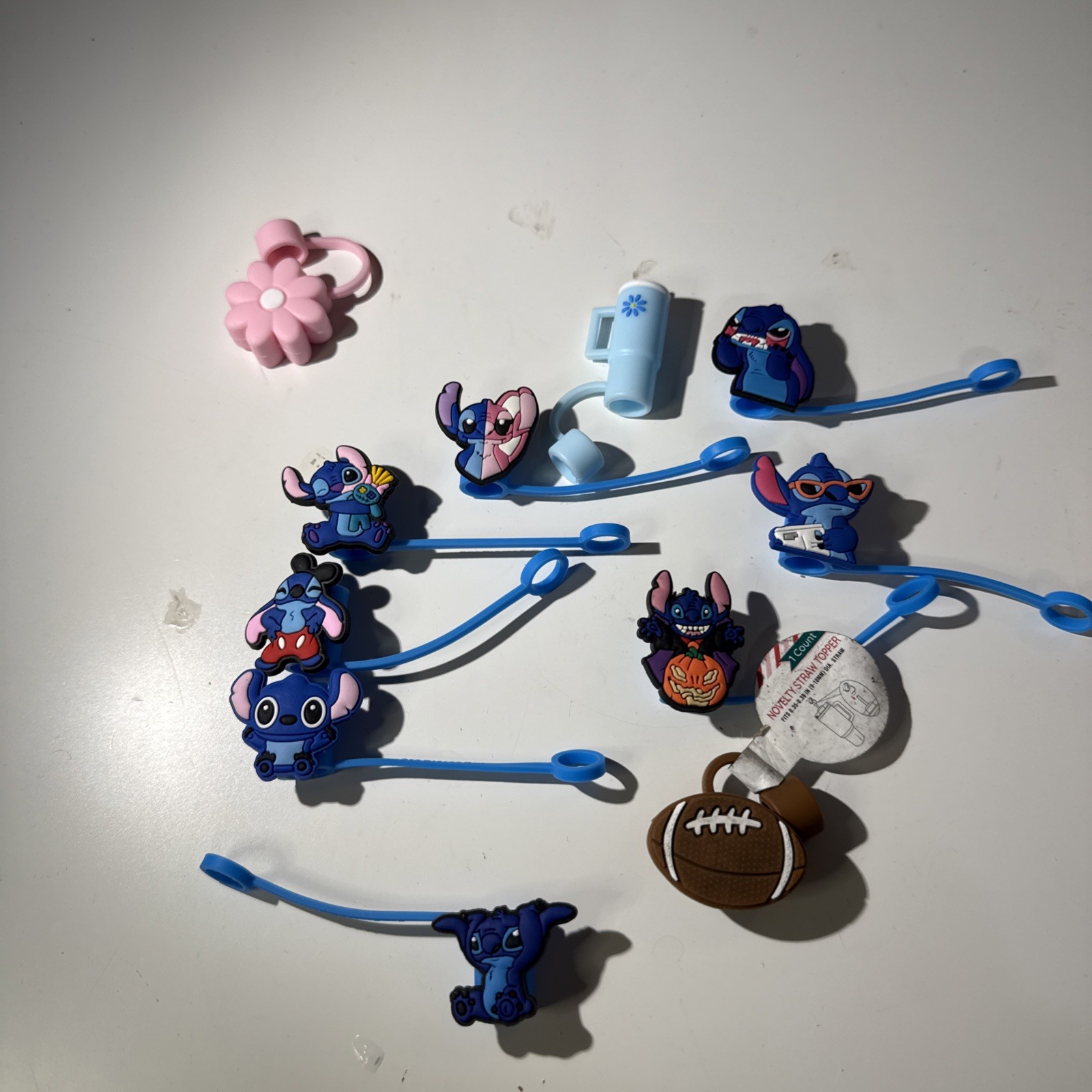 Lot Of 11 Assorted Straw Covers Disney/others 