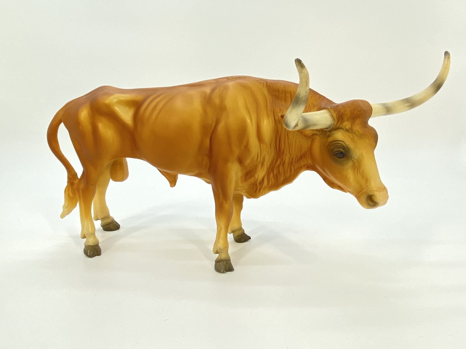 Vintage 1961 Breyer Molding Co USA Model #75 Red Sorrel Longhorn Bull Cow Figure