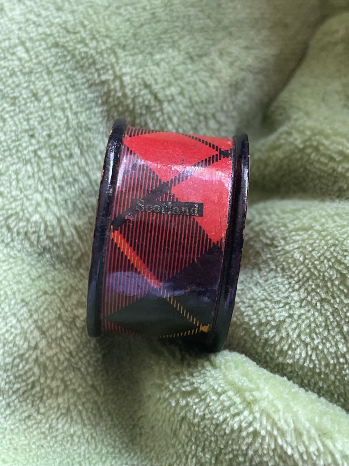 Wallace Tartan Ware Mauchline Napkin Ring Scotland Scottish Hard To Find