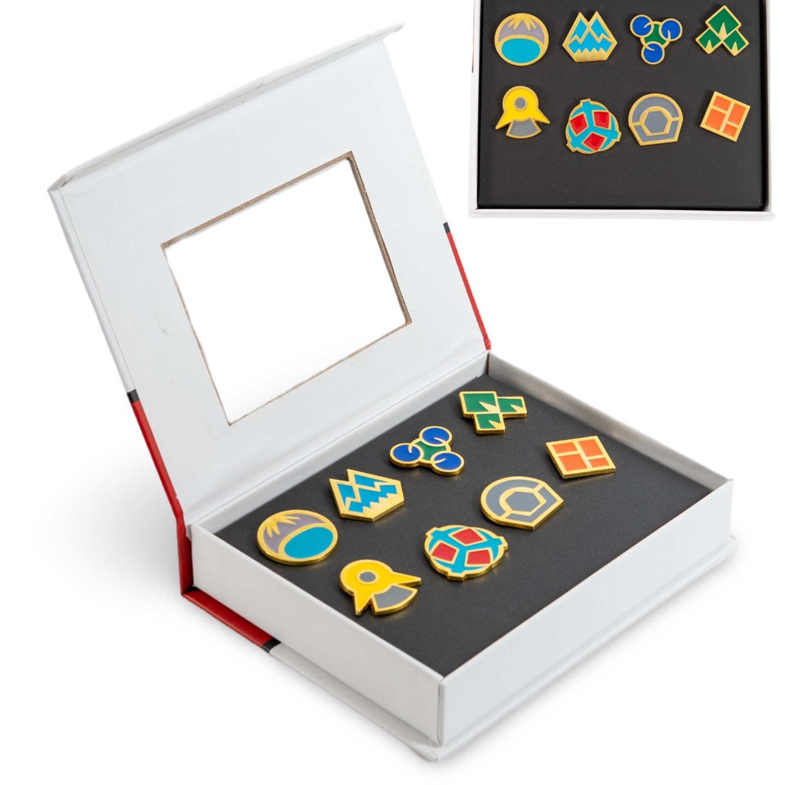 Pokemon Cartoon Anime All 8 Sinnoh Gym Badges Gen. 4 for Cosplay - Collector Box
