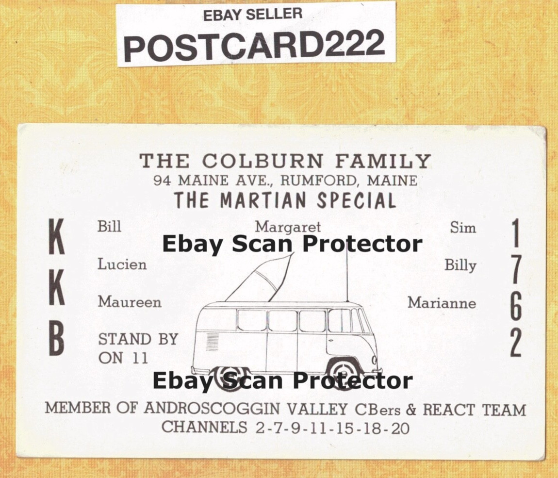 ME Rumford 1960-70s era HAM RADIO OPERATORS postcard Coburn Family 94 Maine Ave