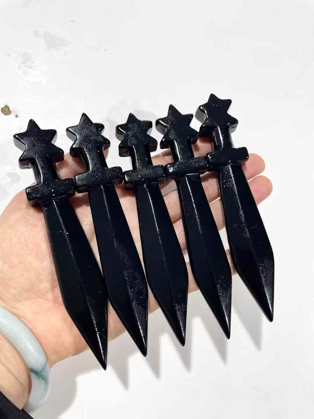 Hand Carved Natural Crystal Sword ,quartz Knife Polished Healing Decor Gift Hand Carved Natural Crystal Sword ,quartz Knife Polished Healing Decor Gift