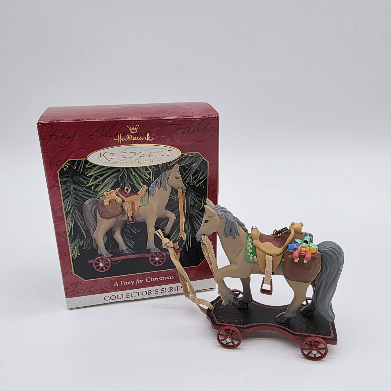 1999 Hallmark Keepsake Ornament A Pony for Christmas #2 In Series Boxed EXC