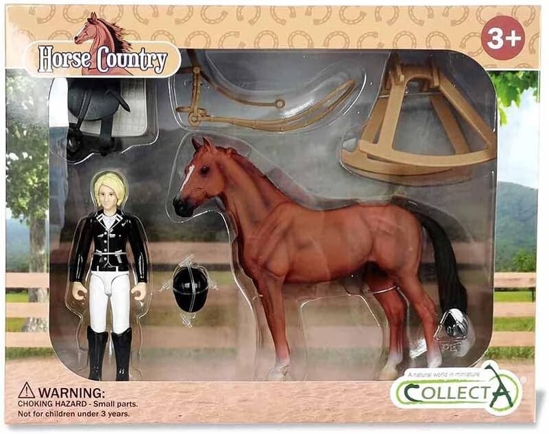 CollectA Horse Country Tournament Rider and Horse Set # 84244