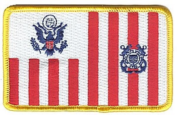 US Coast Guard ensign color unsealed W5078 USCG patch
