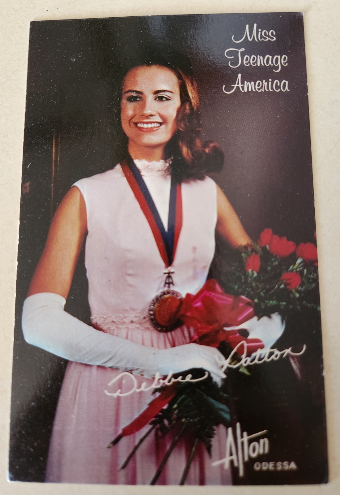 Vintage Unused Postcard,  Miss Teen America, 1970, Debbie Patton