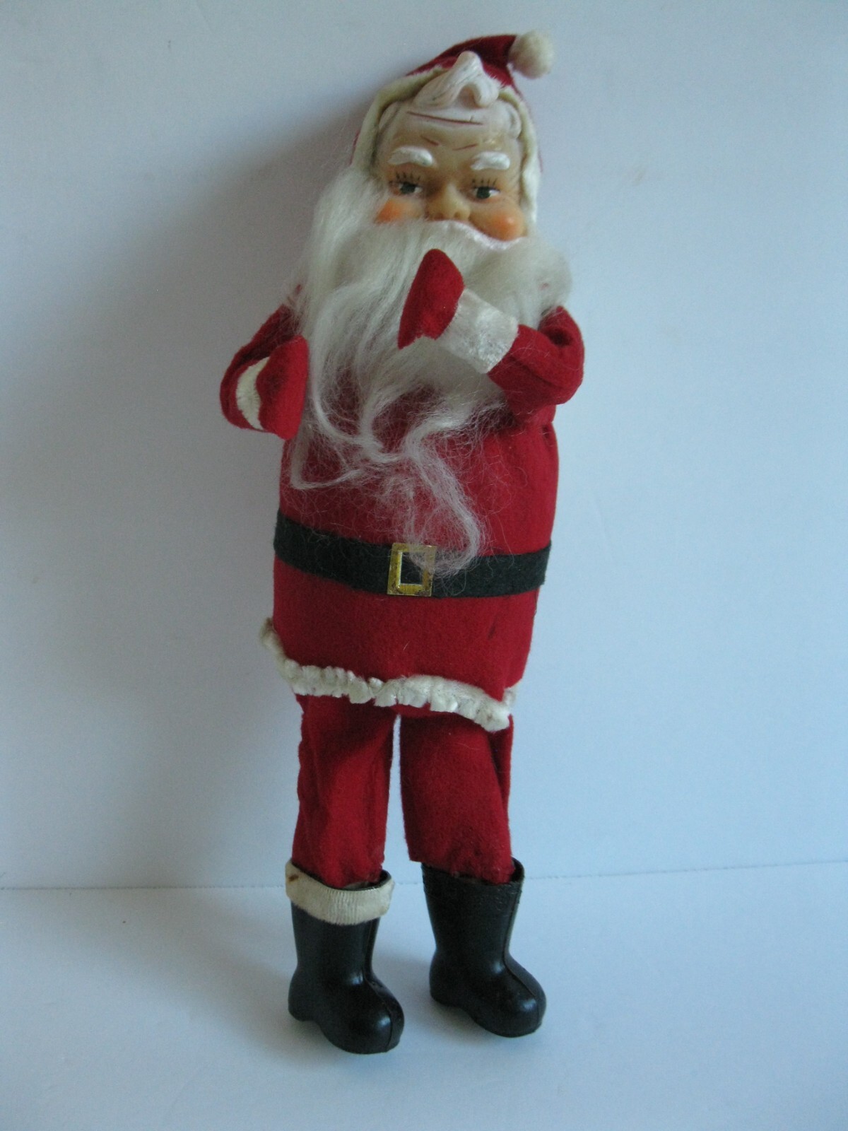 Vintage 1950's  11 in. Santa Claus Doll Rubber Face MID CENTURY Dream Girls
