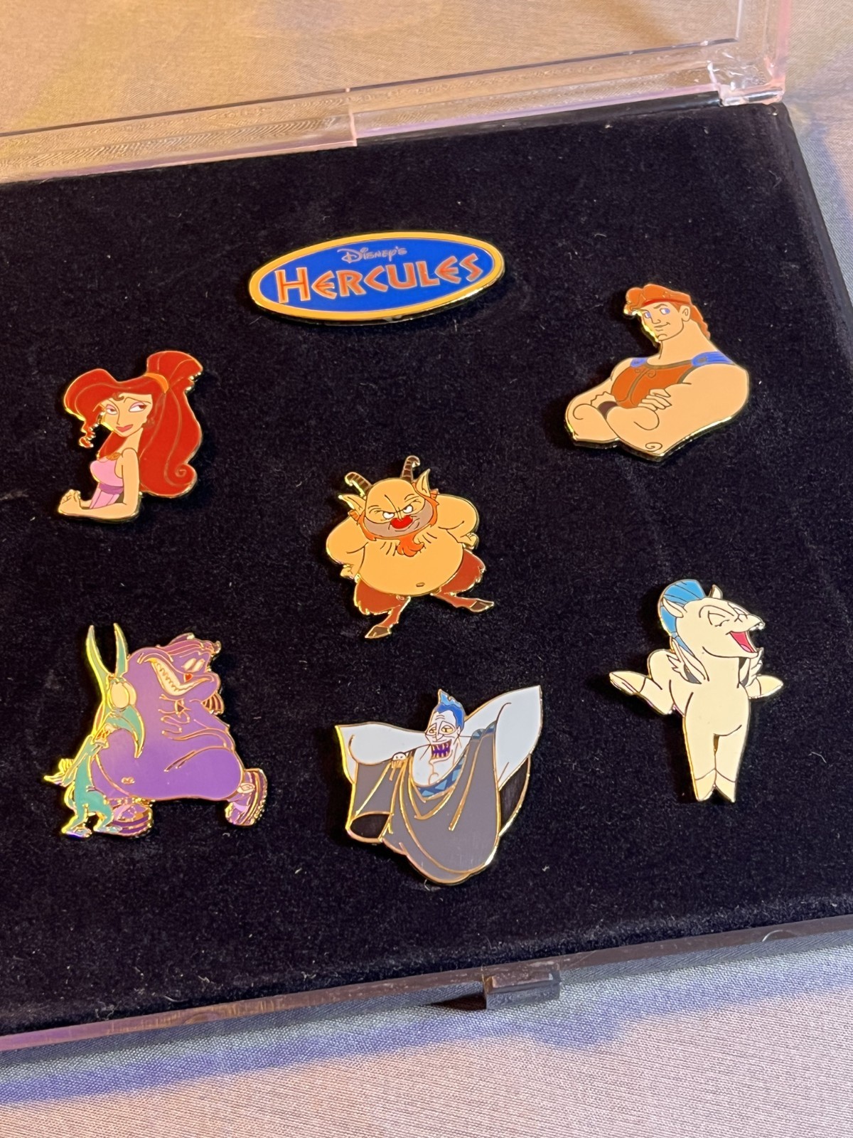 1997 Disney's Hercules World Premiere Complete 7-Pin Set in Original Case