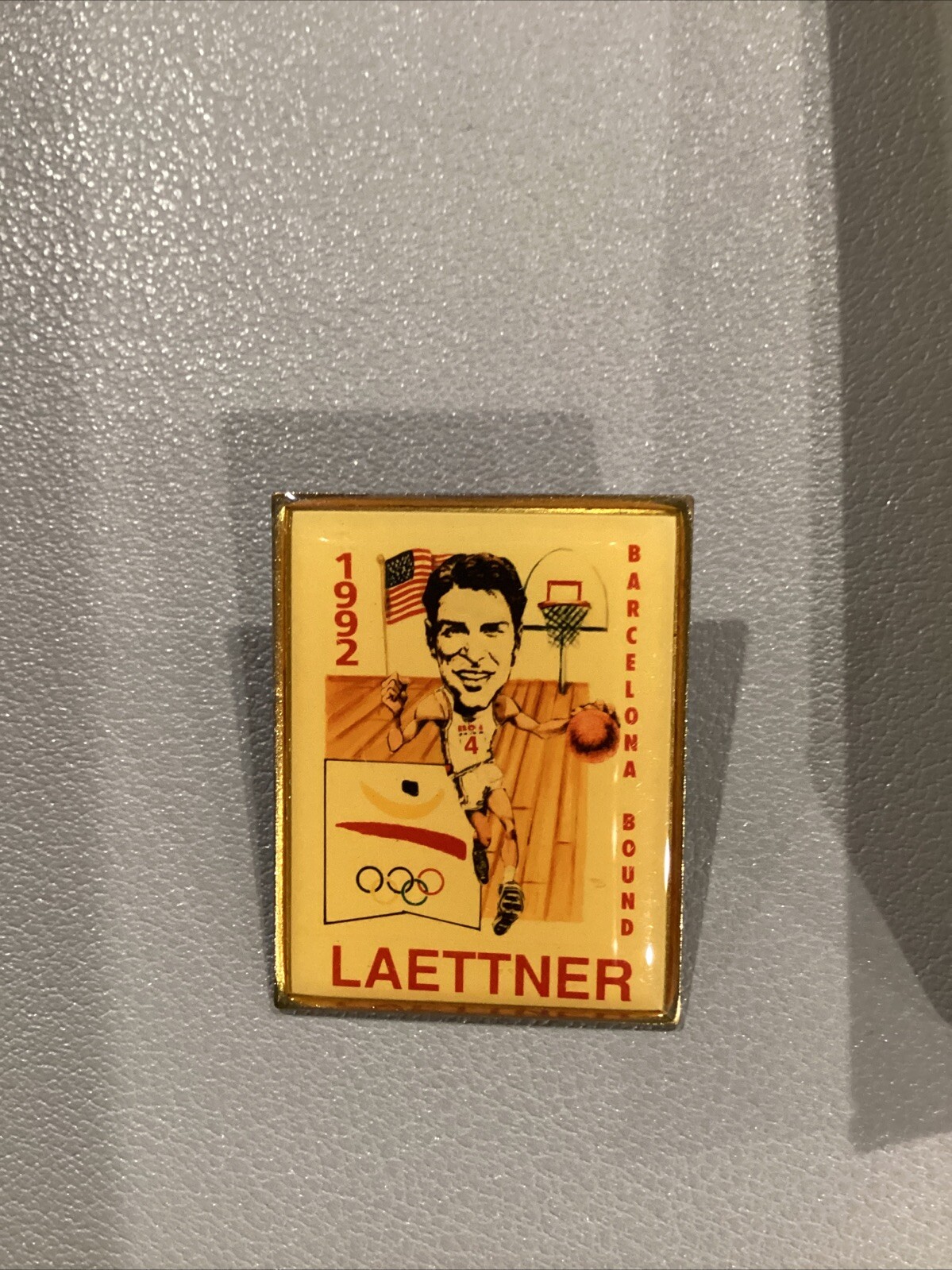 1992 Christian Laettner Team USA Basketball Barcelona Bound Olympics Pin
