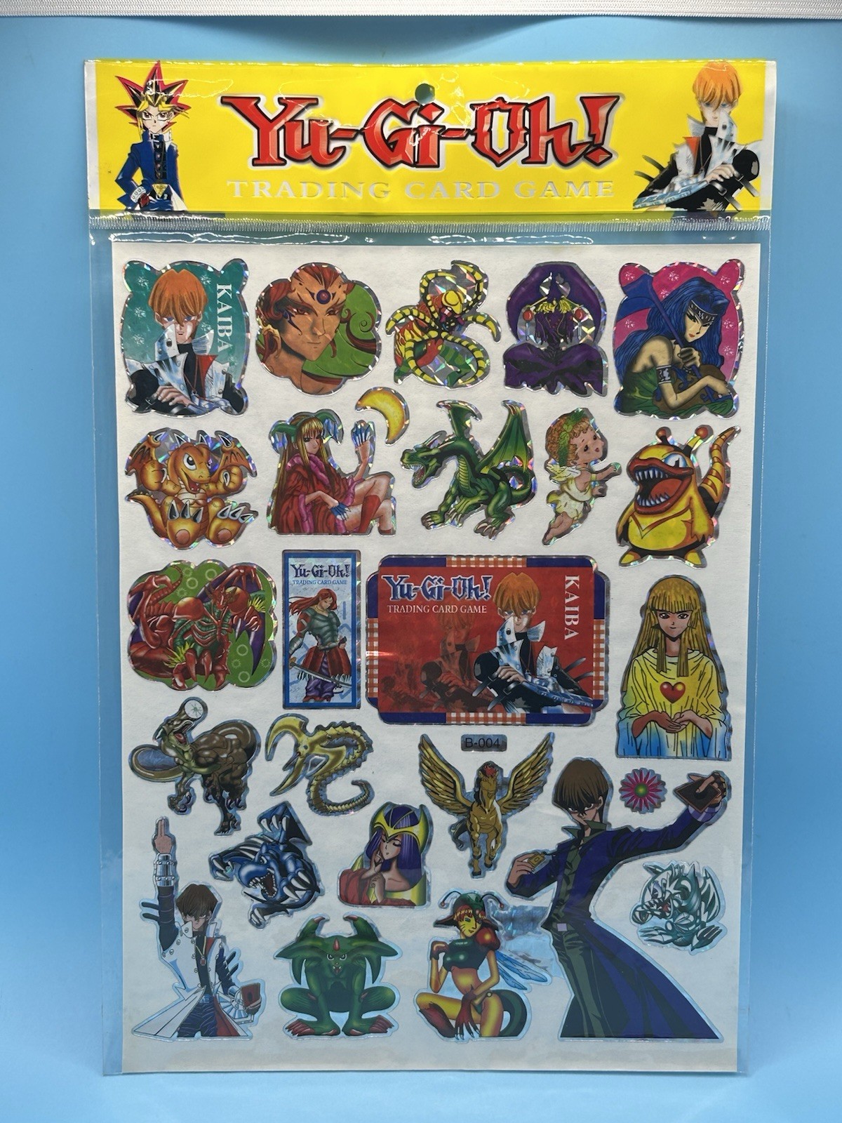 Vintage Sealed Yu-Gi-Oh Trading Card Game Sticker Sheet Anime TCG Stickers