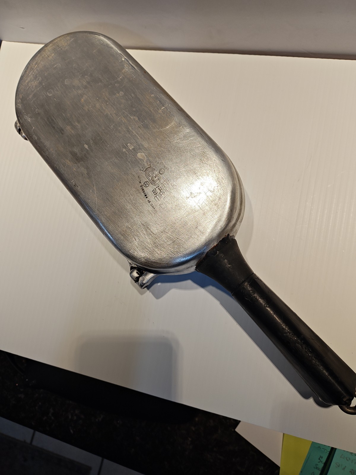 Vtg Miracle Maid Cookware Hinged Folding Cast Aluminum Omelet Fish Pan G2
