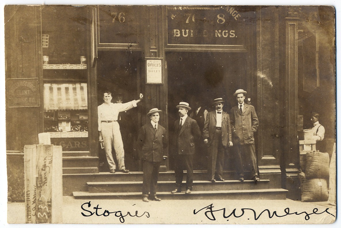 RPPC Brooklyn, New York City Cigar Store, 1906, Real Photo Postcard