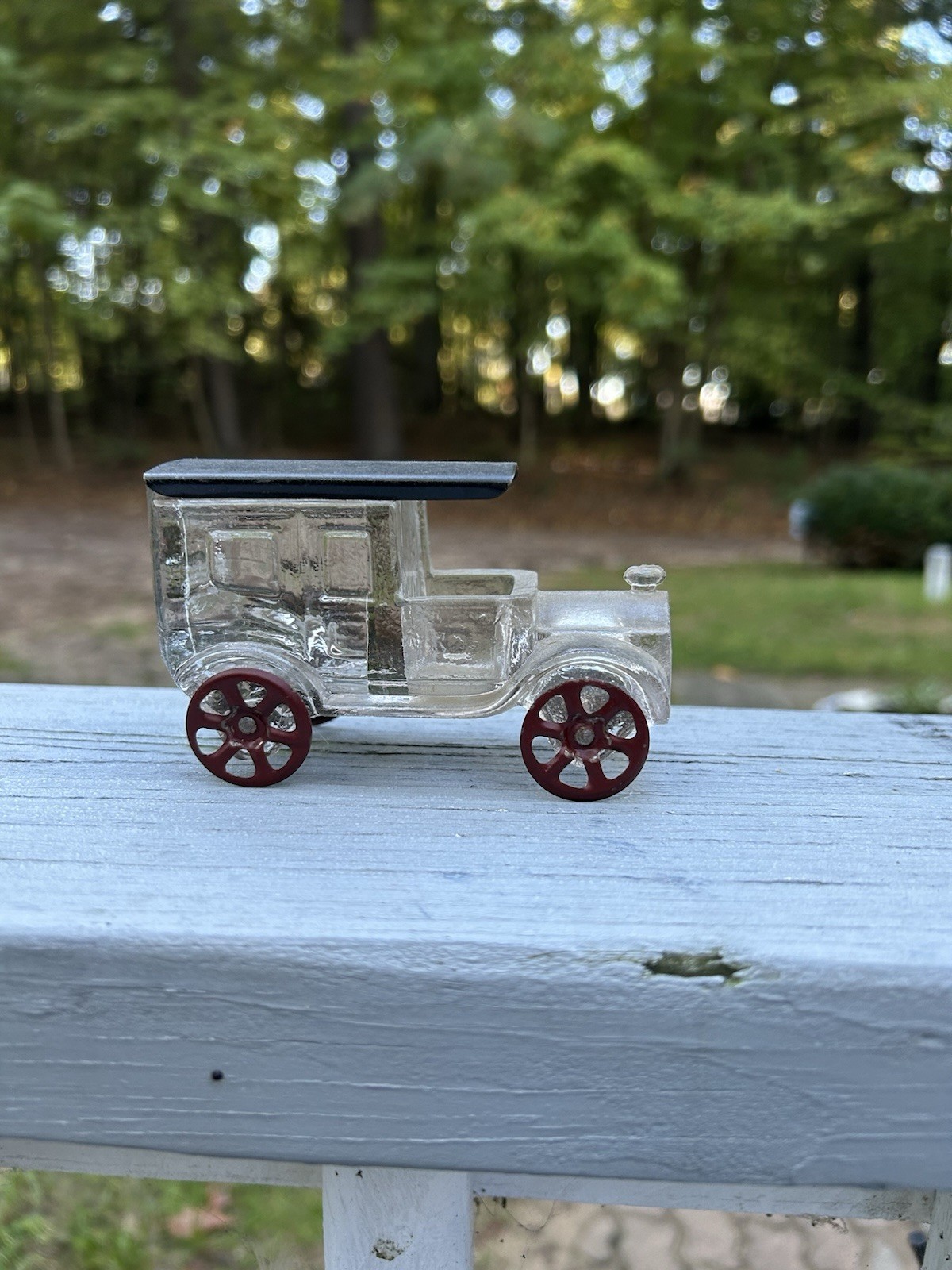 1910s WEST BROS Co AUTOMOBILE Car LIMOUSINE Glass CANDY CONTAINER Antique