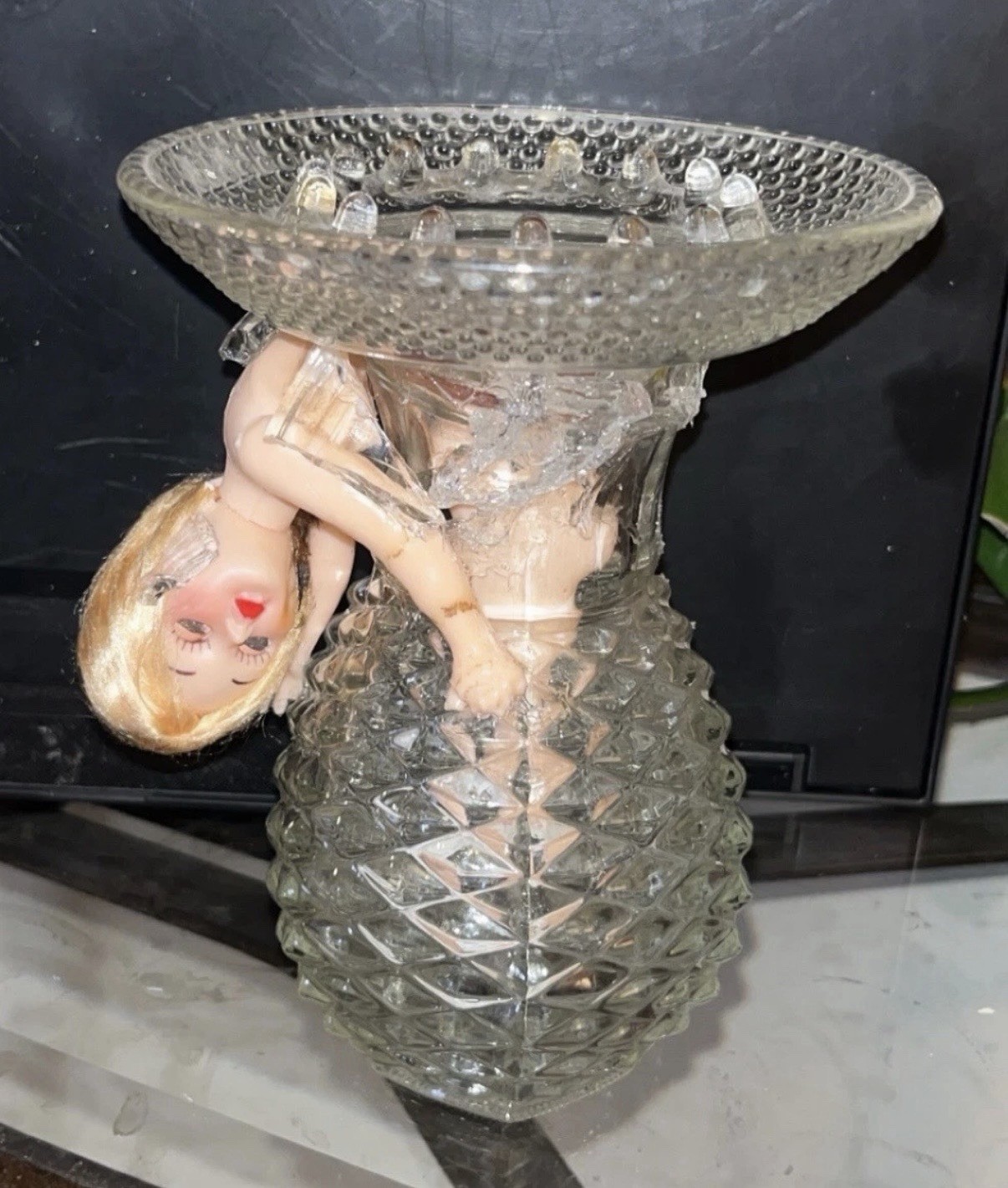 Oopsie Daisy Doll in an Ashtray Oddity Creepy Weird 7\