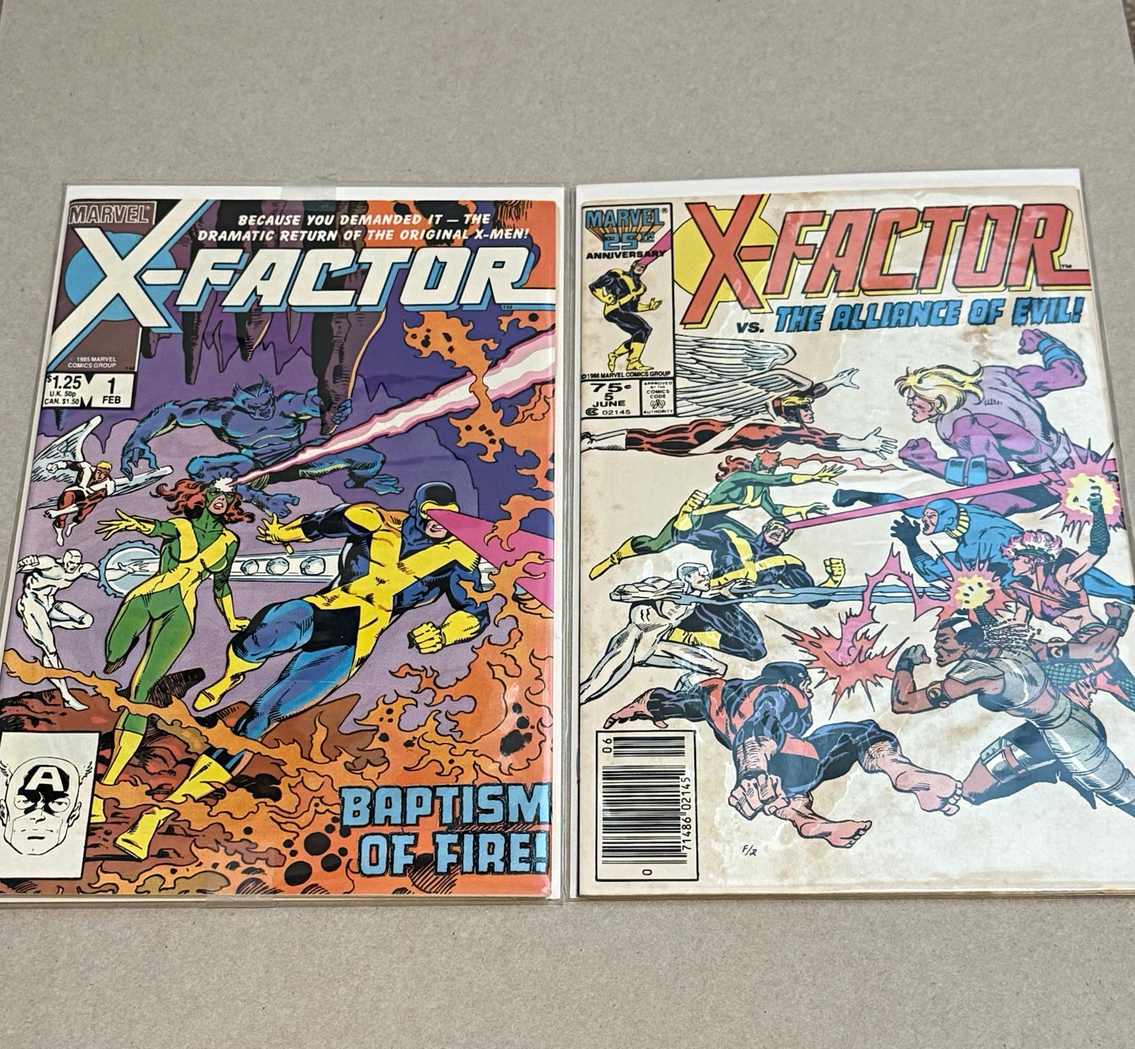 Marvel Comics X-Factor #1 🔑 (1986), X-Factor #5 🔑 1st cameo app Apocalypse