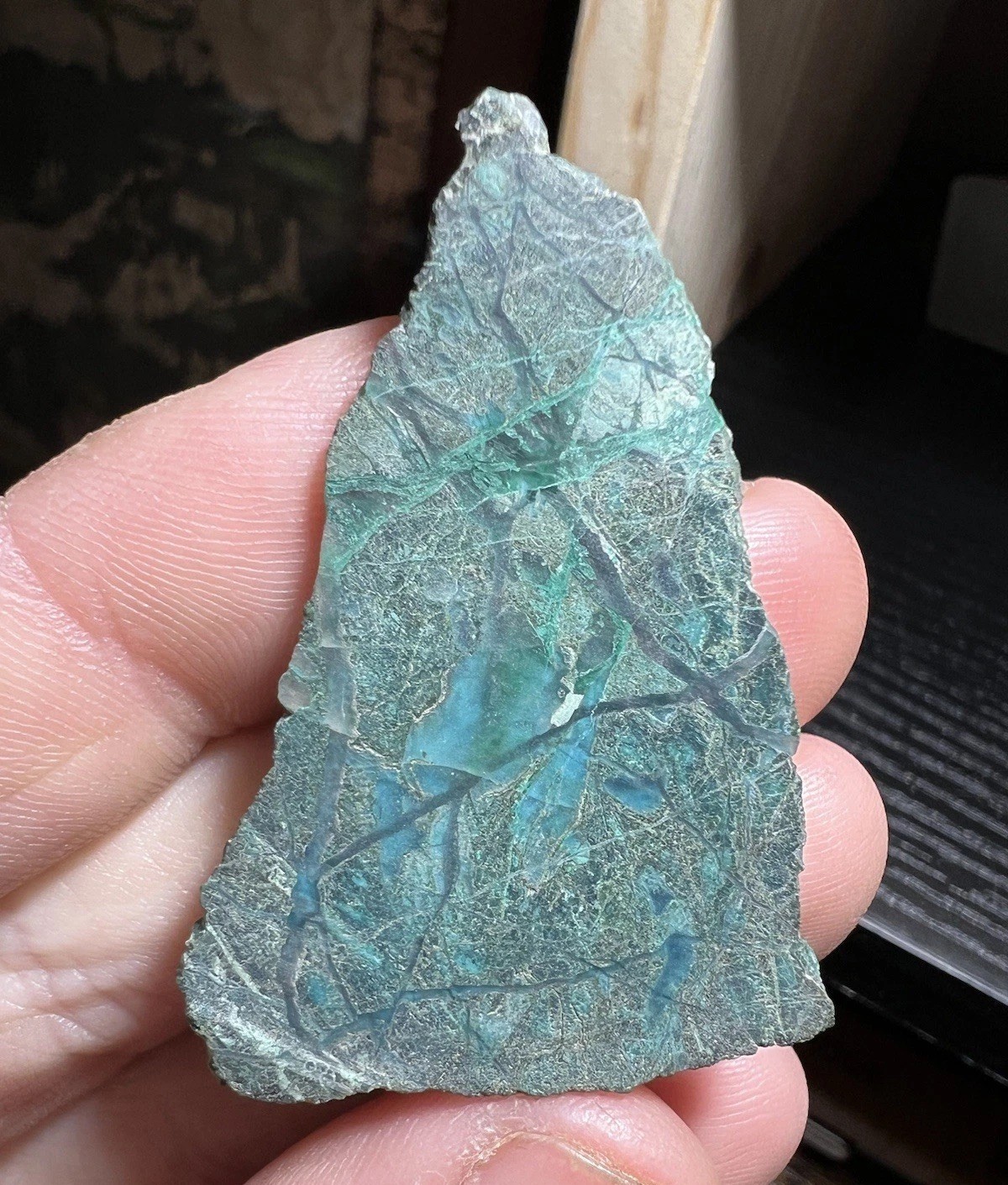 Peruvian Chrysocola/Malachite Sliced Cabbing Rough