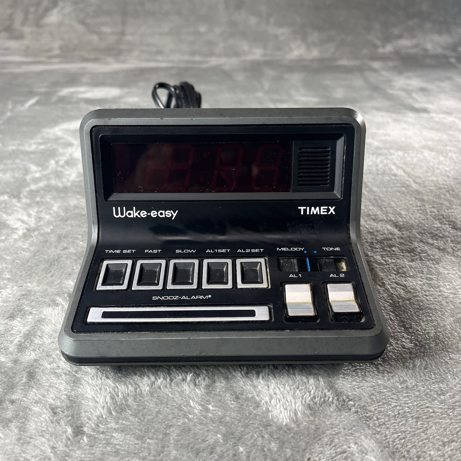 Rare Timex Speak-Easy 7001 Talking Alarm Clock Digital Robotic Voice Vtg Tested