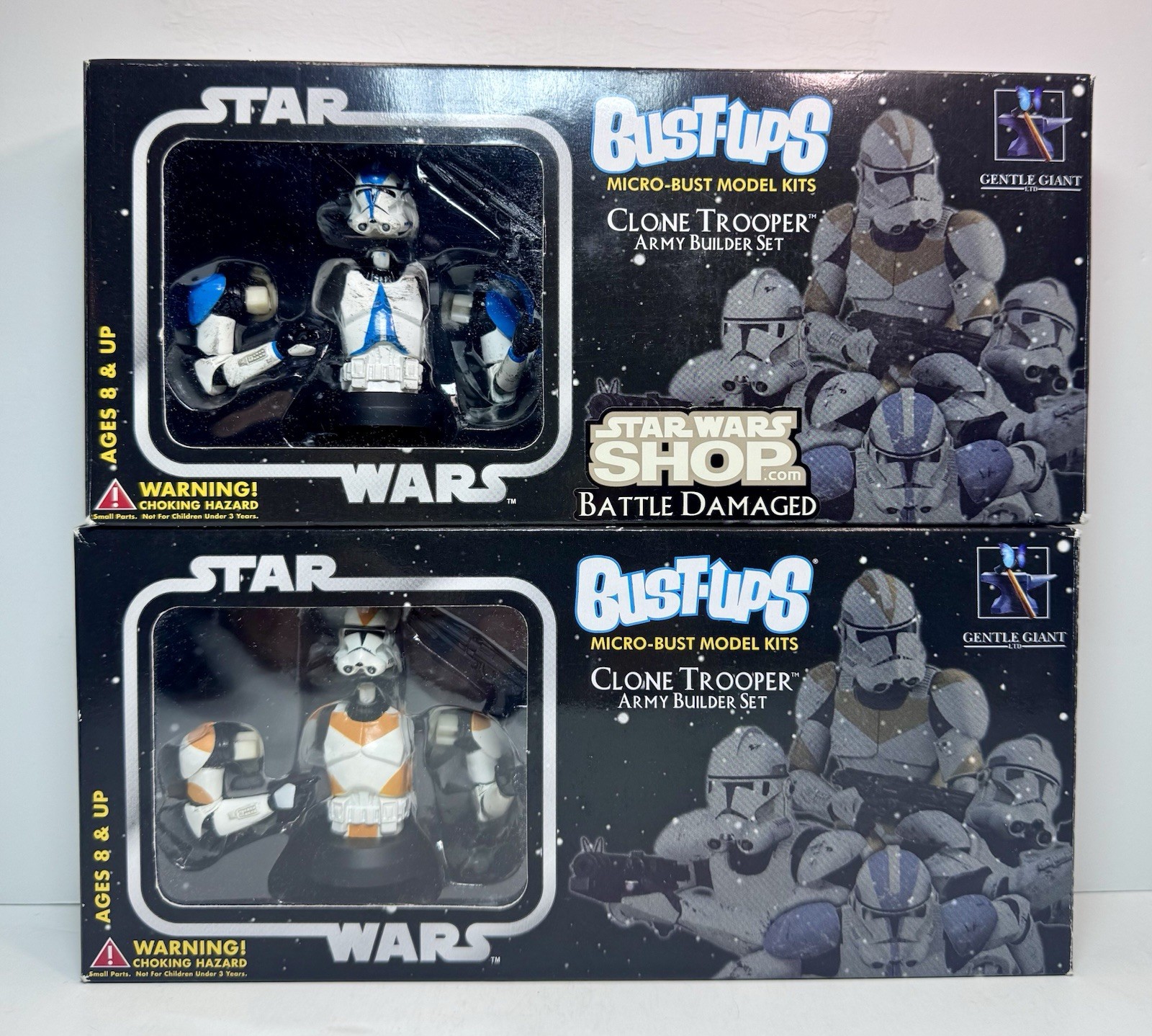 (2) Gentle Giant Star Wars Bust-Ups Clone Troopers Army Builder Sets NIB SD02