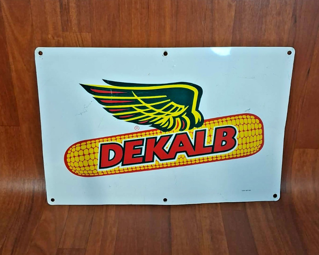 Vintage Advertising Dekalb Seed Corn Double-Sided Metal Sign 24\