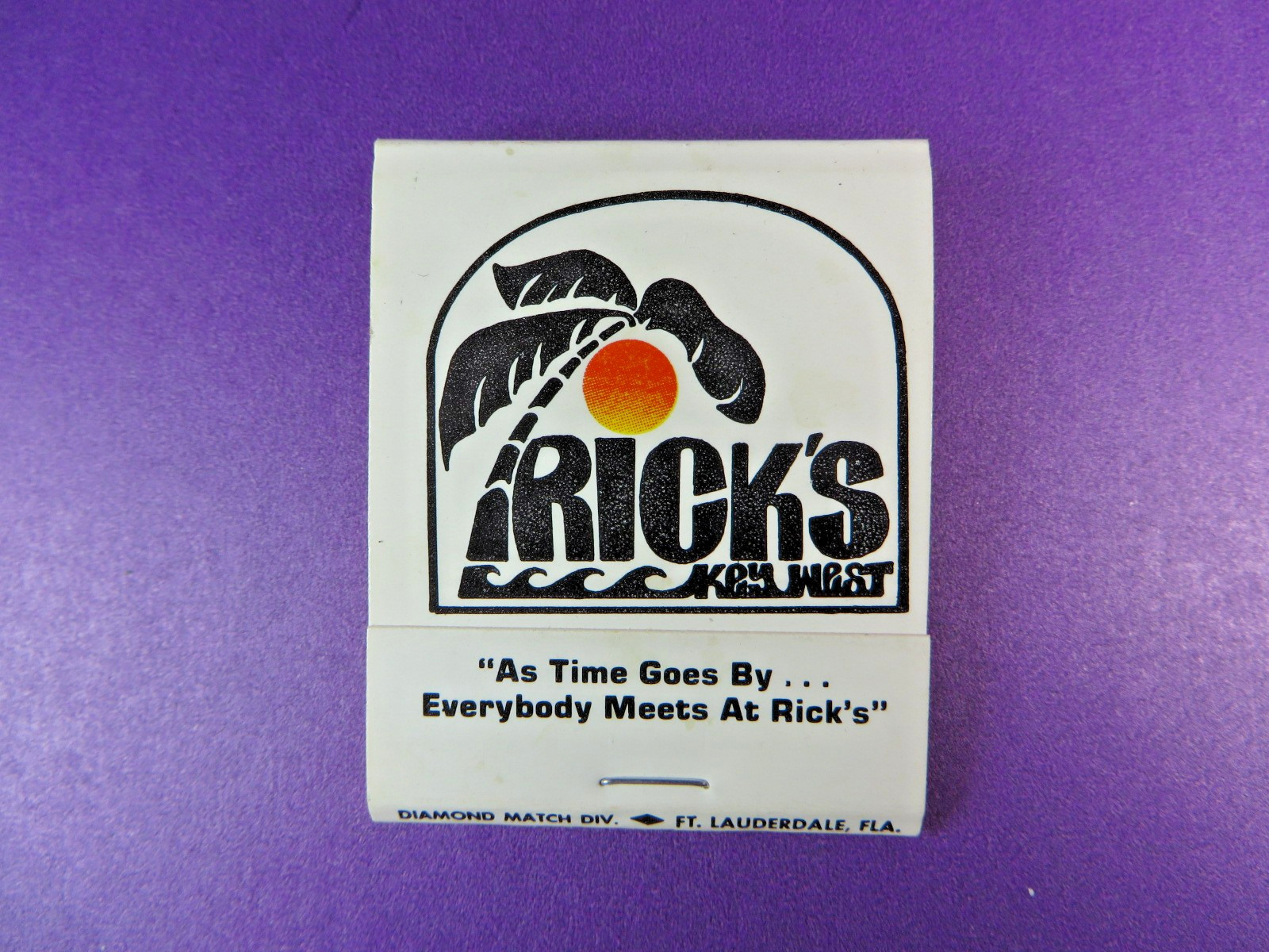 Vintage Matches Rick\'s Key West Florida Full Matchbook Over 50 years old