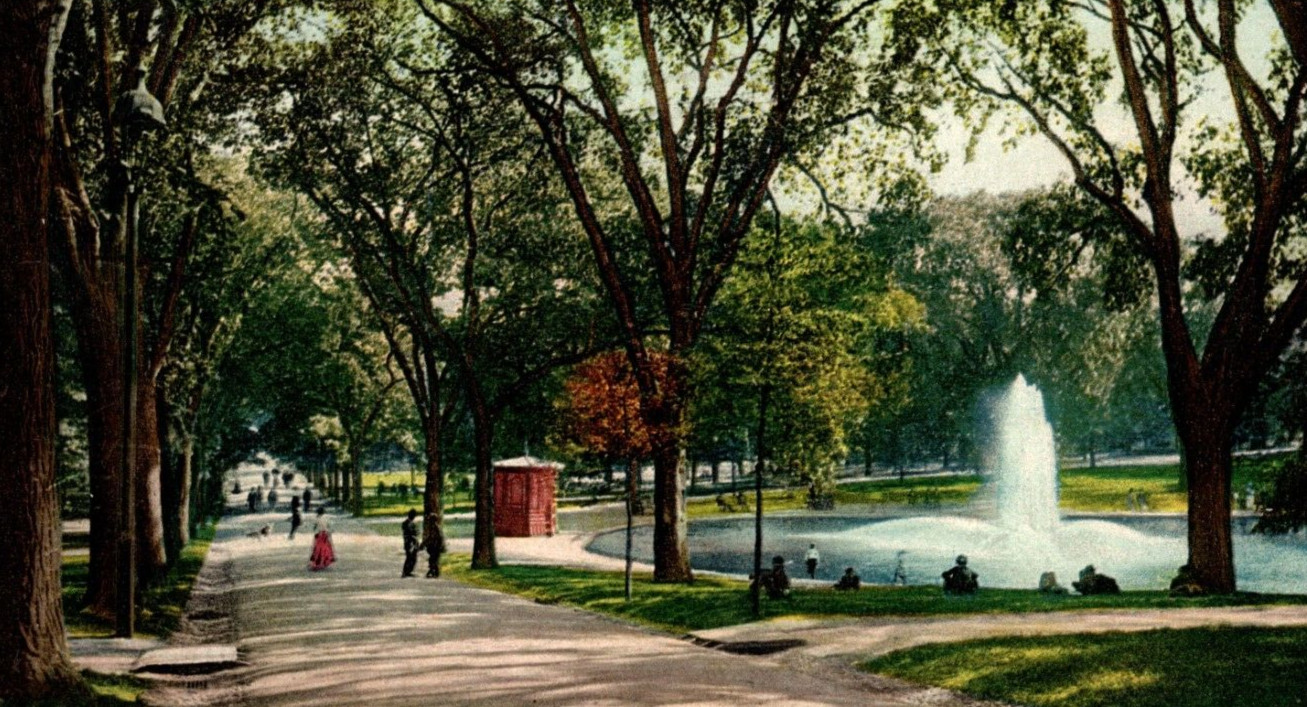 Vintage Postcard 1923 The Frog Pond Boston Common Boston Massachusetts