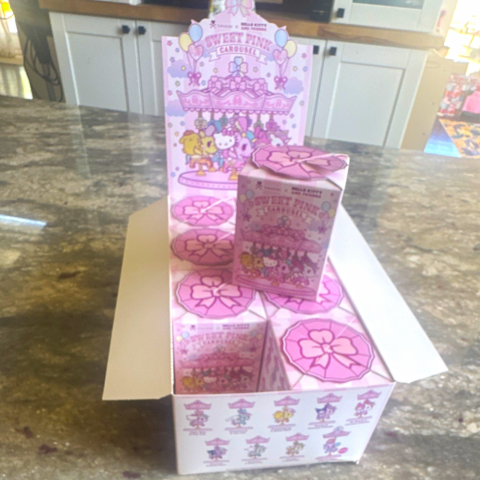 tokidoki Sweet Pink Carousel Display Box Figurine Hello Kitty & Friends