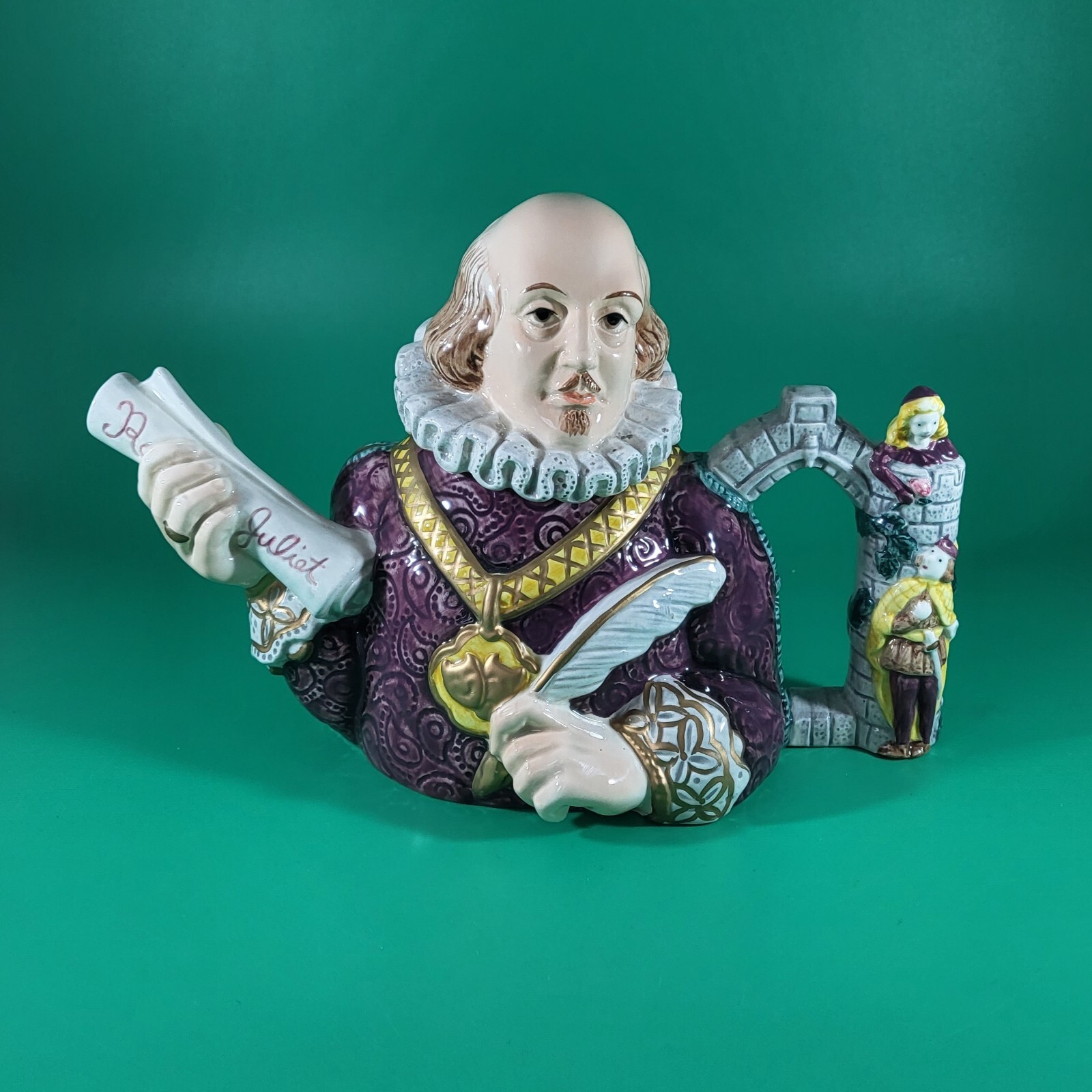 Fitz & Floyd Teapot, Shakespeare Literary Masters Limited Edition 1066/5000 NIB