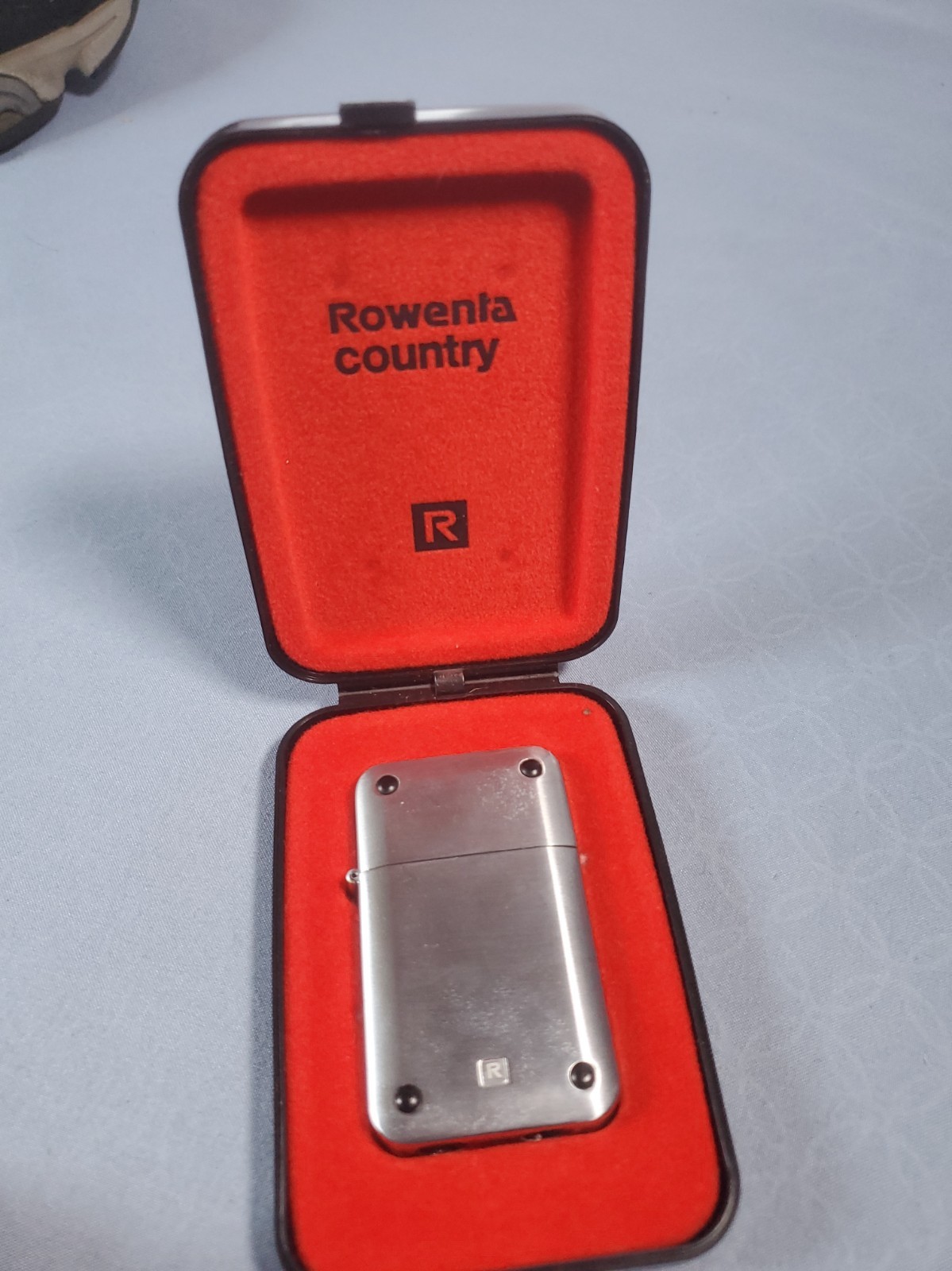 Vintage Rowenta Country Lighter RO 413 Germany Pocket Gas Cigarette In Box