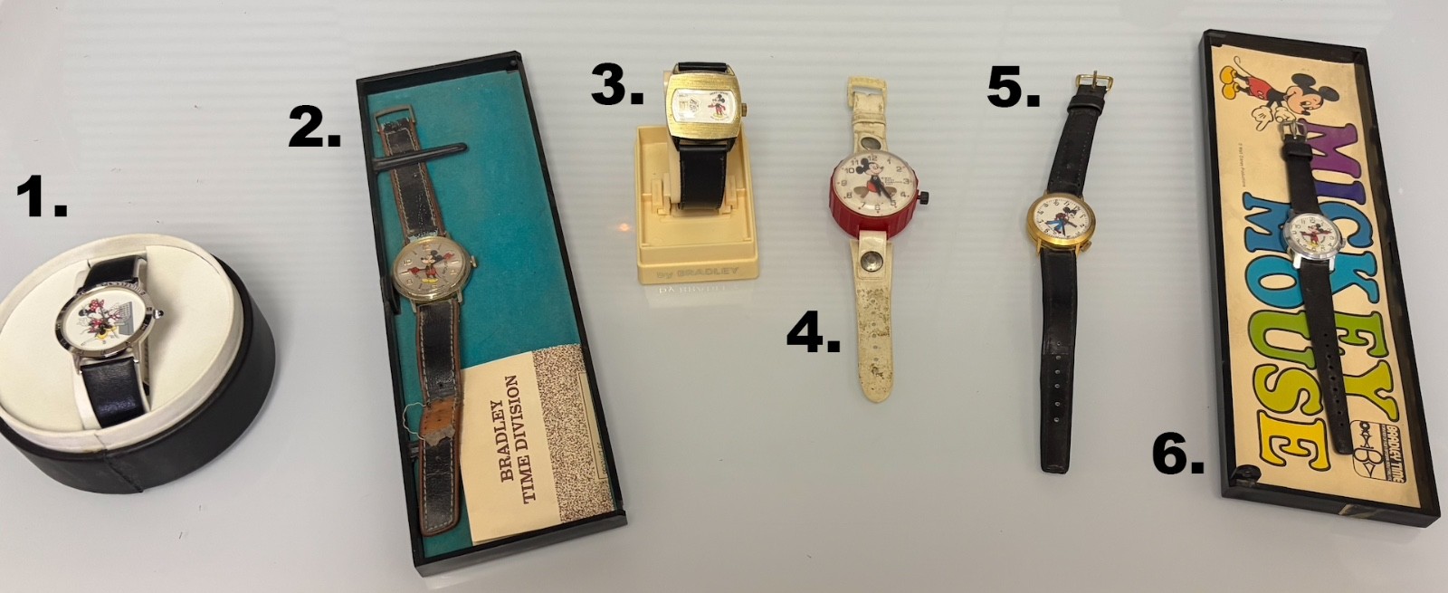 VINTAGE WATCH BUNDLE 6 Mickey & Minnie Mouse RARE & COLLECTABLE WATCHES