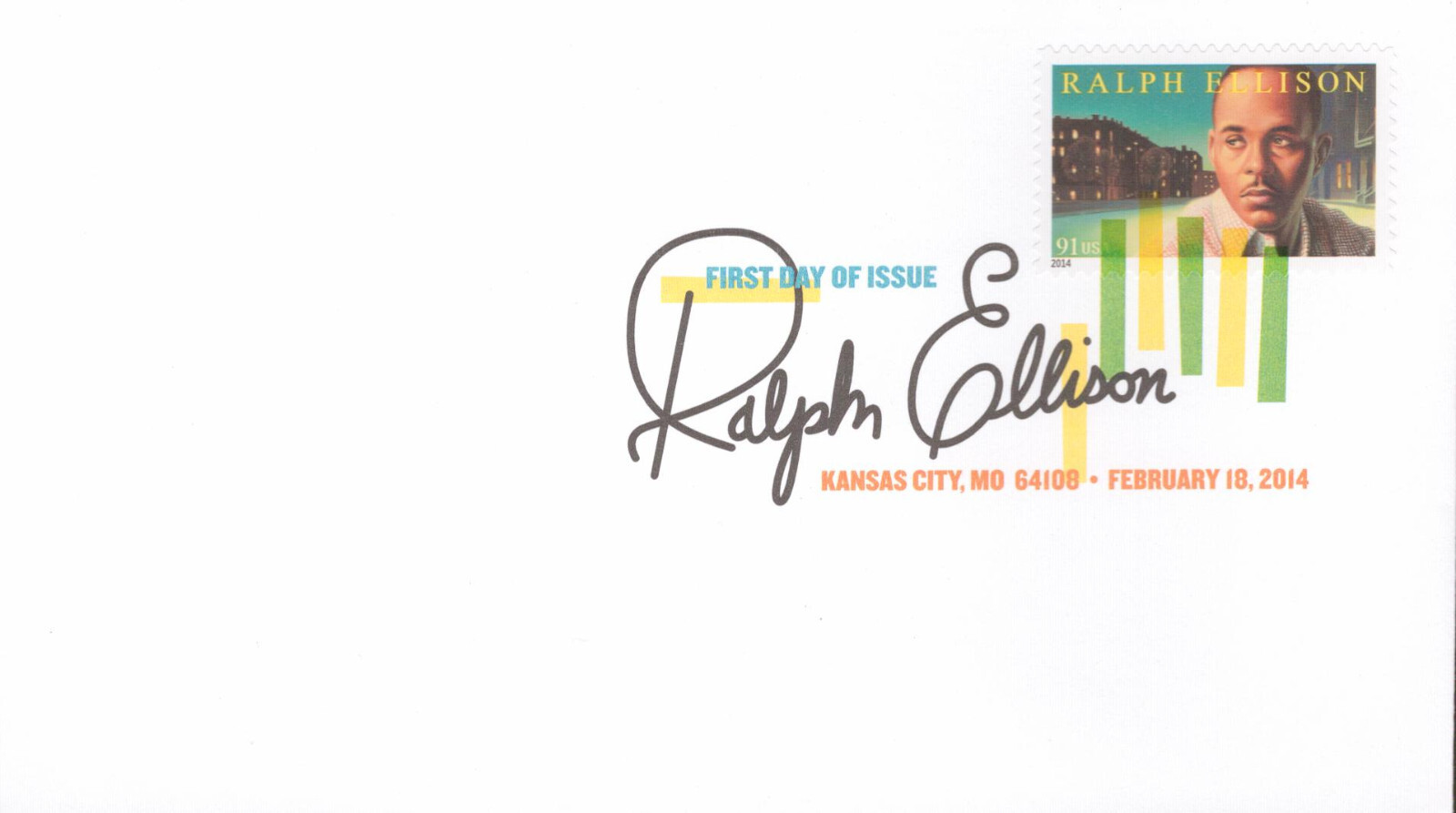 2014 USPS First Day of Issue Black Heritage Stamp - Ralph Ellison