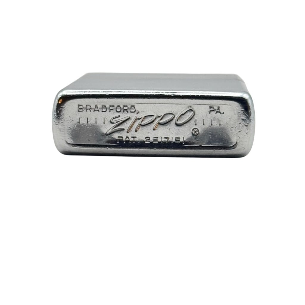 Zippo Regular 1966 Tentative Brushed Silver-Tone Patent 2517191 Pocket Lighter