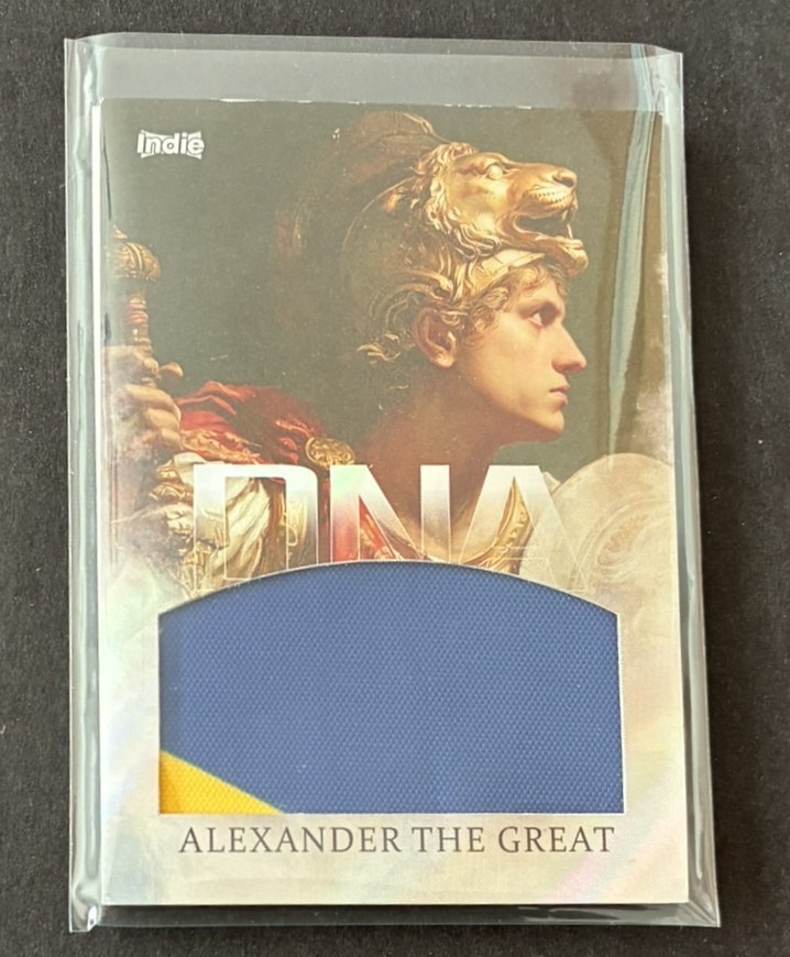 Alexander the Great DNA Indie subset Trading Collector Card,multi color fabric